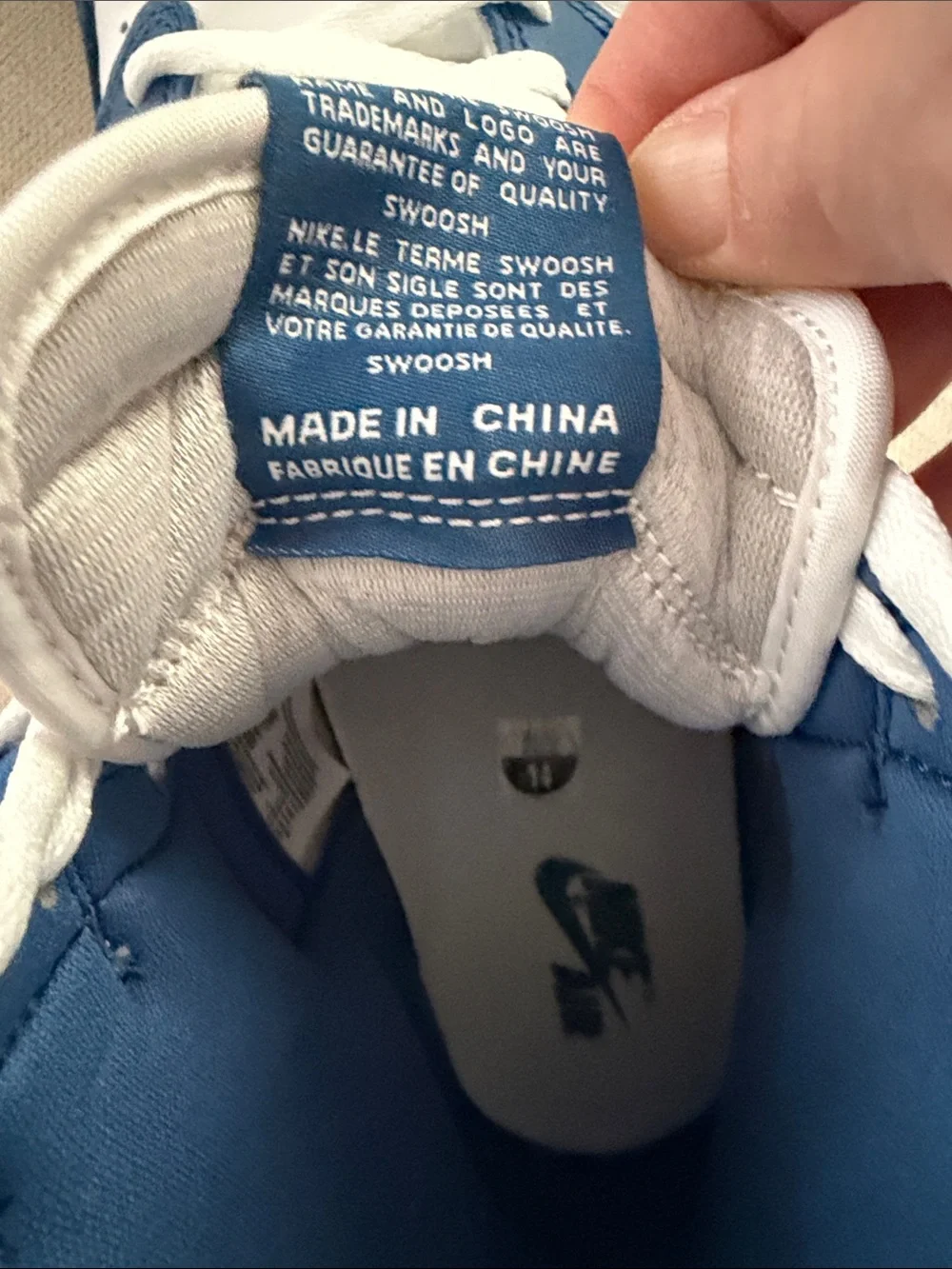 Nike Air Jordan 1 High White and Blue Men's Sneakers